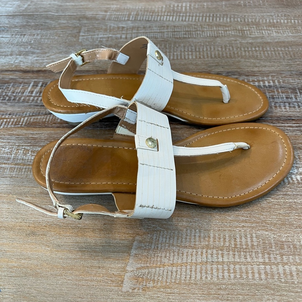 Tommy Hilfiger White Leather Sandals